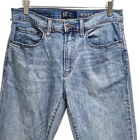 Gap Soft Wear Womens 5 Pocket Zip and Button Closure Slim Fit Jeans Size 32 x 34 - Picture 2 of 9